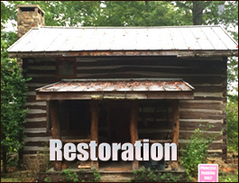 Historic Log Cabin Restoration  Martin County, North Carolina